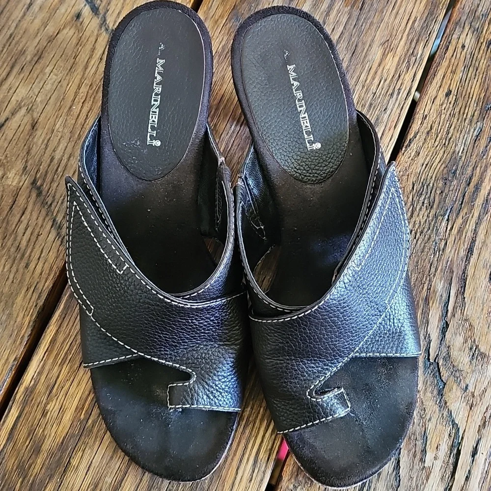 A. MARINELLI Freeman‎ Brown Heeled Sandal Size 9
